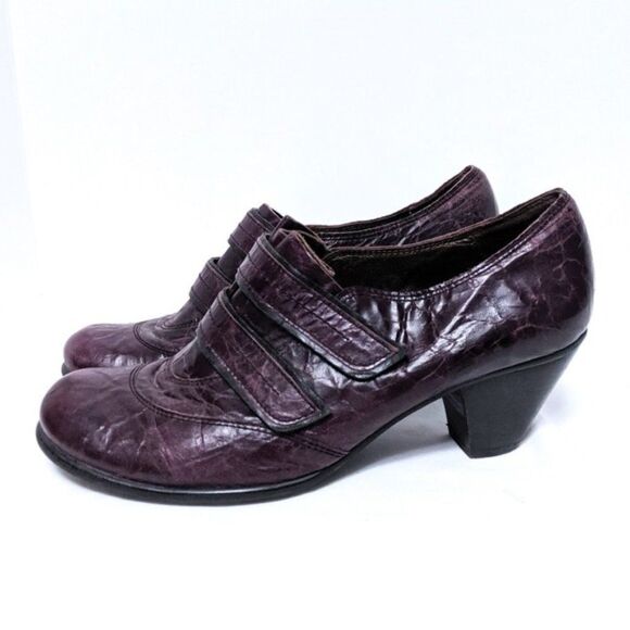 FIDJI FIDJI Dark Purple Heeled Loafers 39 - Picture 3 of 7
